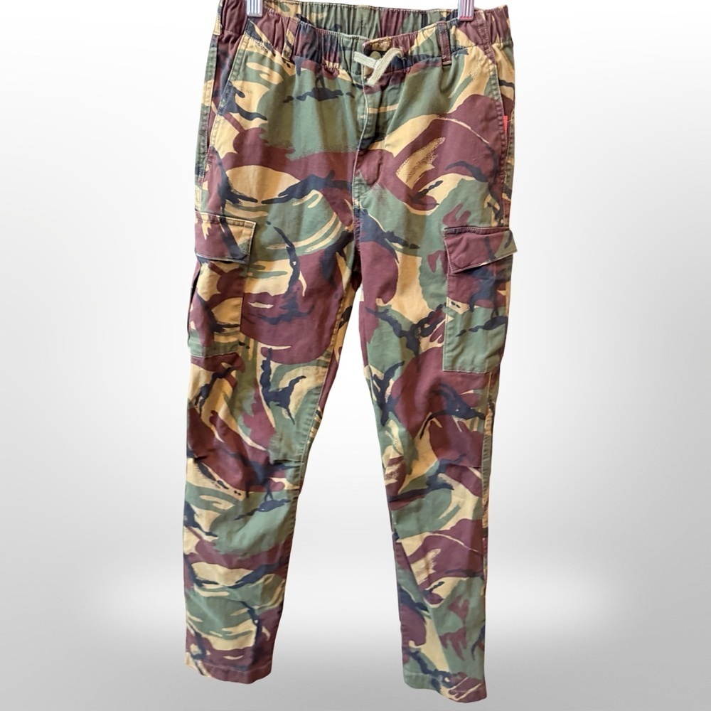 Polo Ralph Lauren Boys Camo Cargo Pants Elastic Waist Size 16